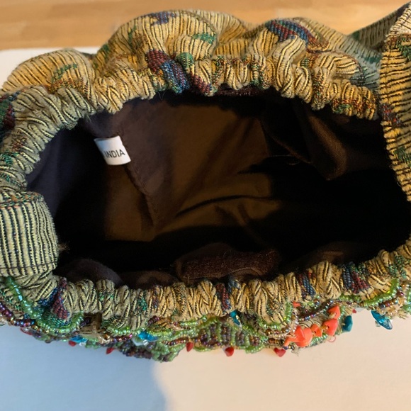 Beaded Tapestry Boho Hobo Shoulder Bag - Picture 10 of 13